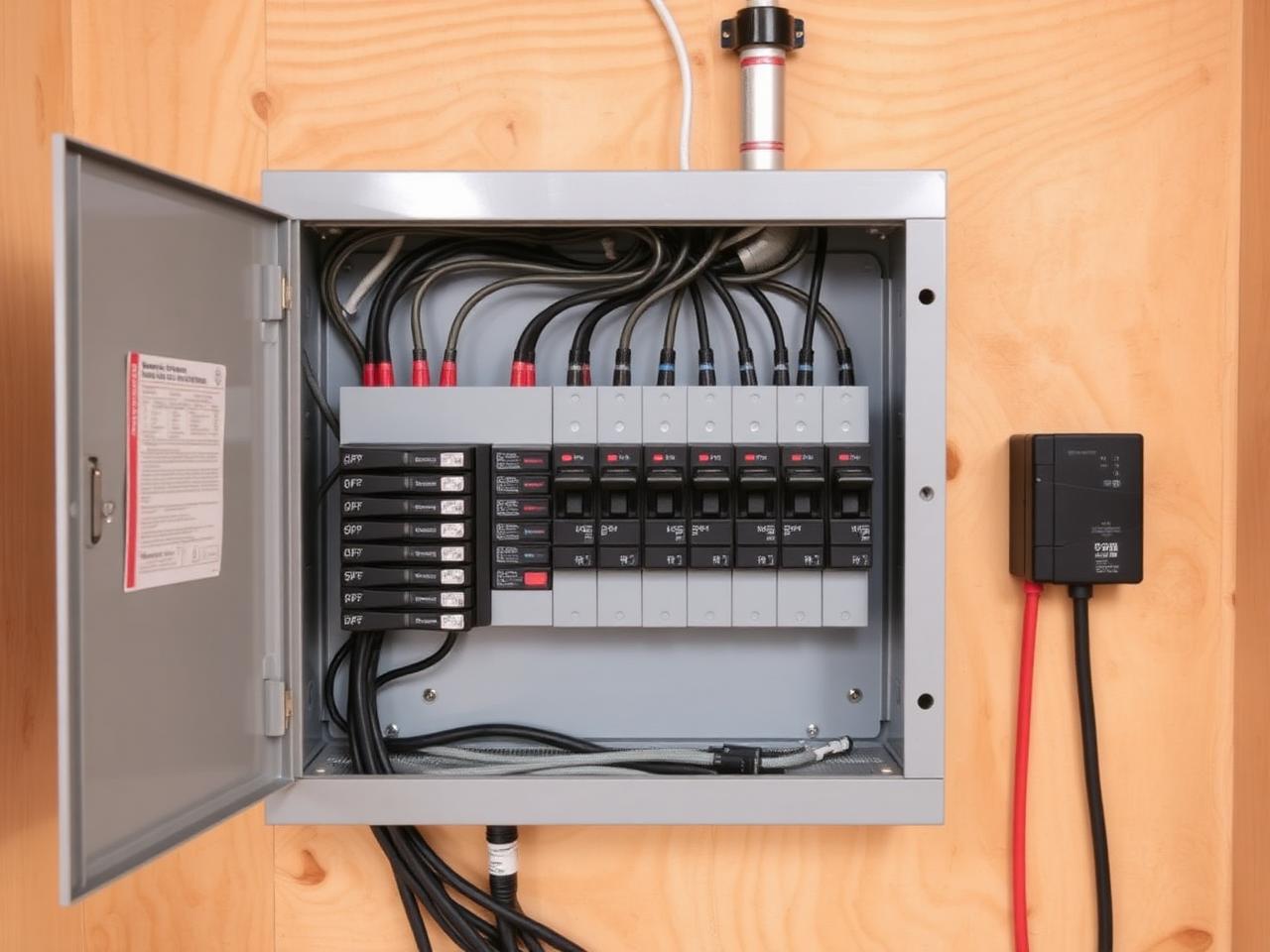 Electrical Panel — Breakers nominal, no tripped or flagged circuits.