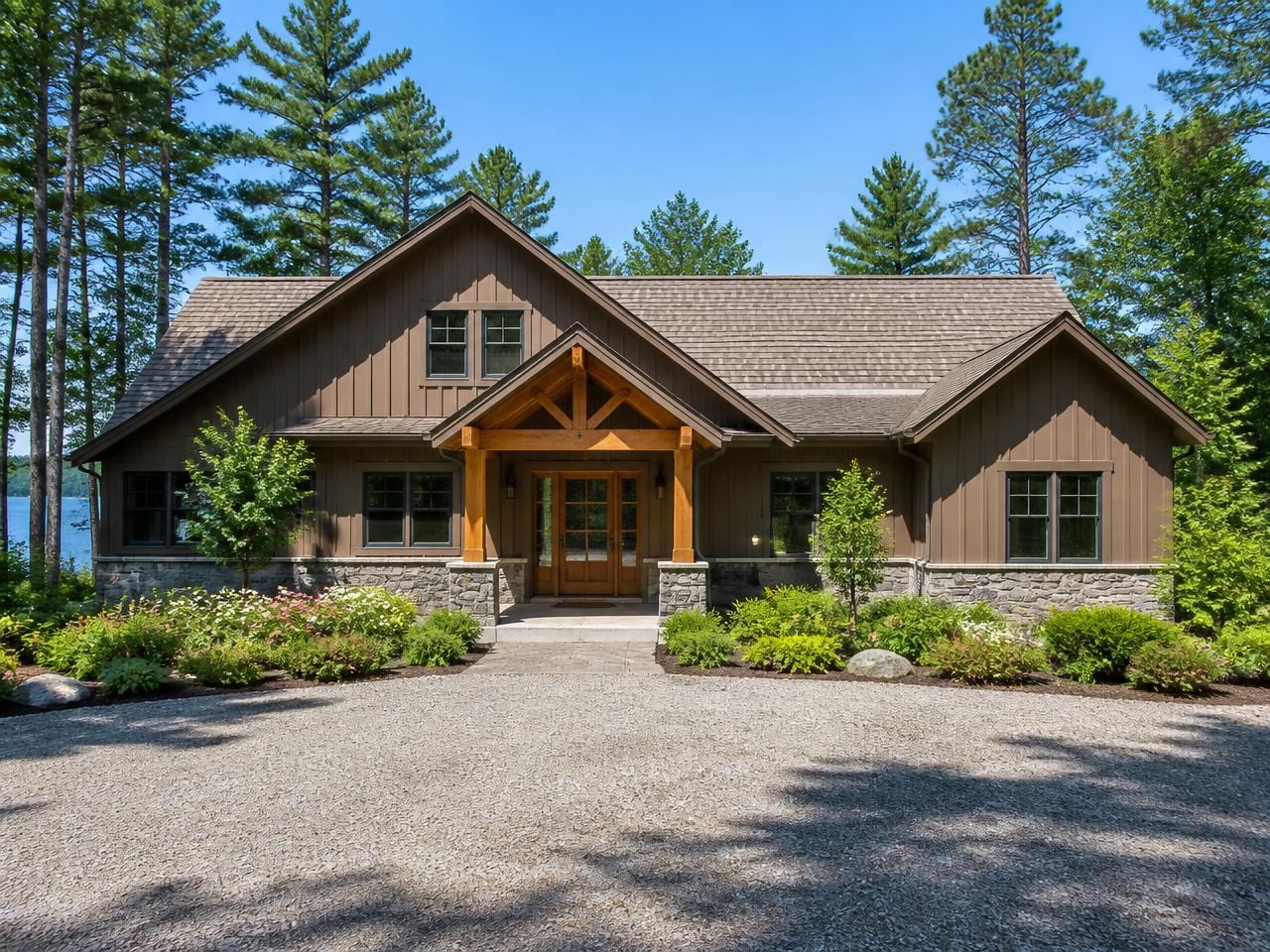Front of Cottage — Front entrance and facade, no signs of forced entry.